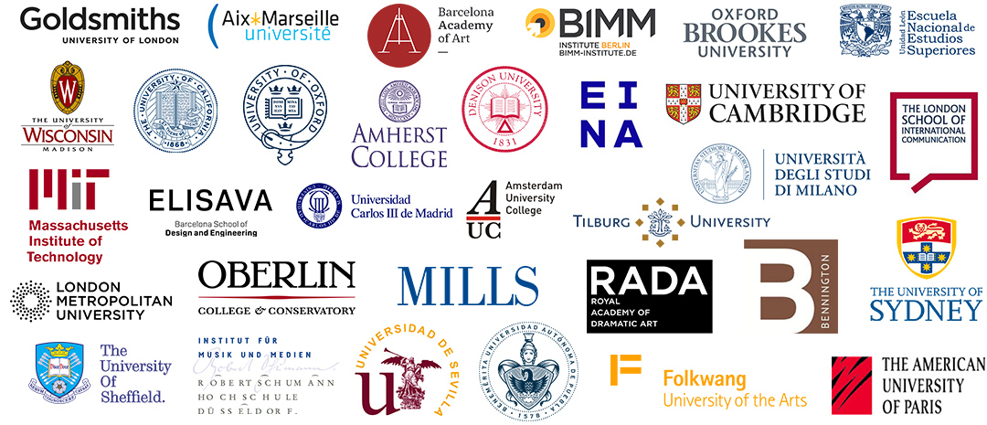 Composite image of universities logos, destinations of Brockwood Students